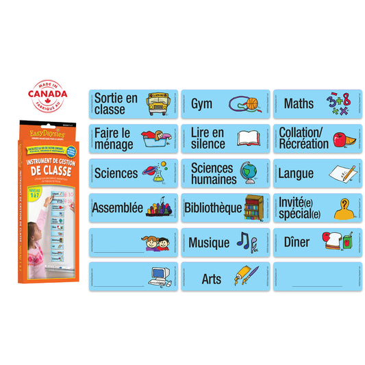 FRENCH Teacher's Classroom Schedule - Grades 1-7