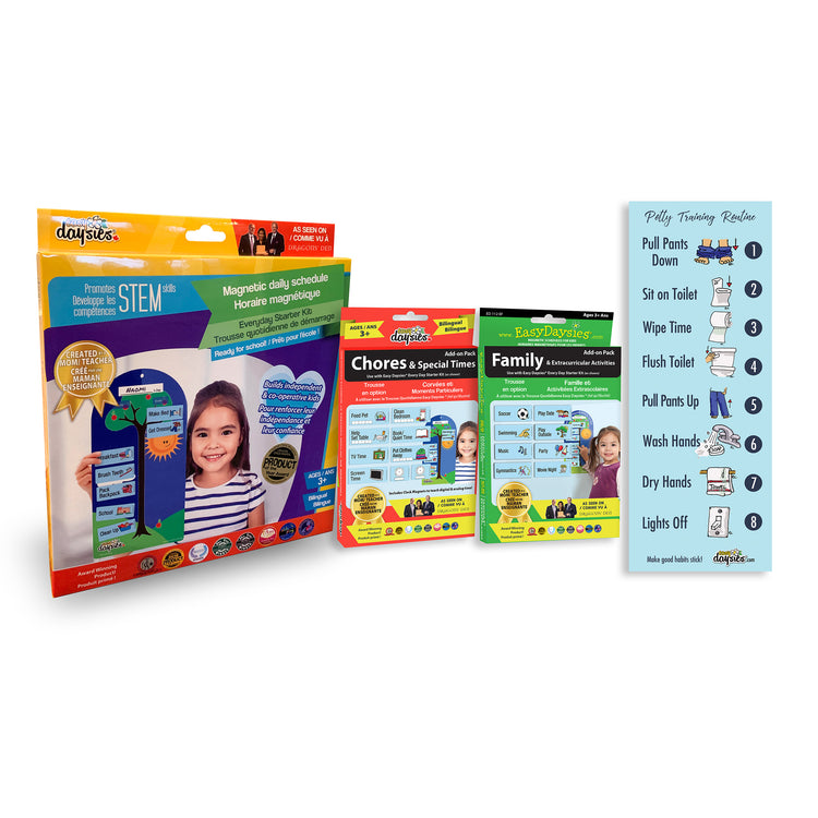 Easy Daysies Big Bundle - BONUS 3 Free Chore Chart E-Books ($21 Value)! Back to School Sale!