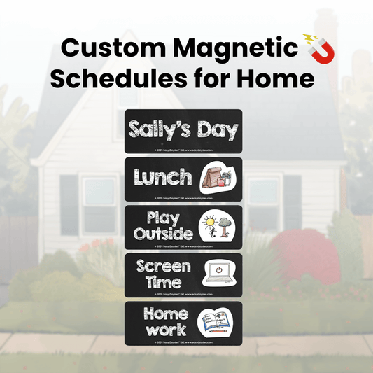 Magnetic "Shape of the Day" Visual Home Schedules