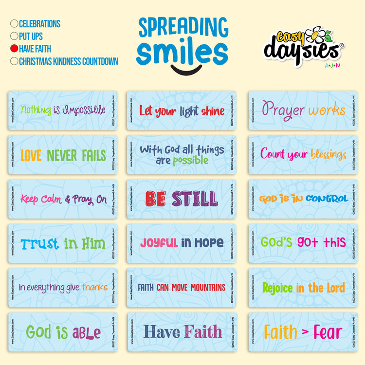 Spreading Smiles - Have Faith - Back to School Sale!