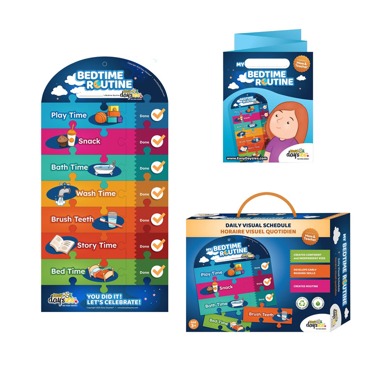 Combo Pack: "My Morning Routine" AND "My Bedtime Routine" Customizable Puzzles!