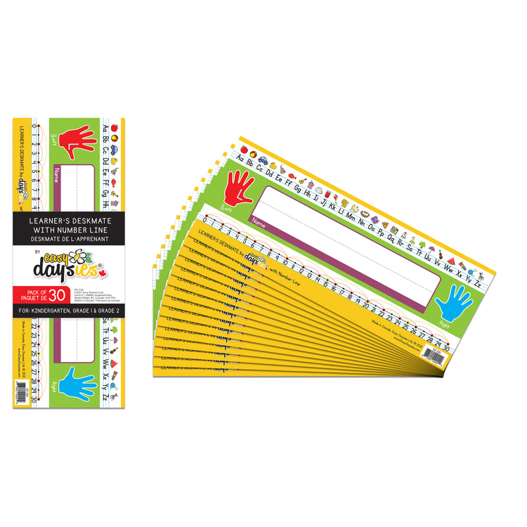 Deskmate with Number Line - Pack of 30