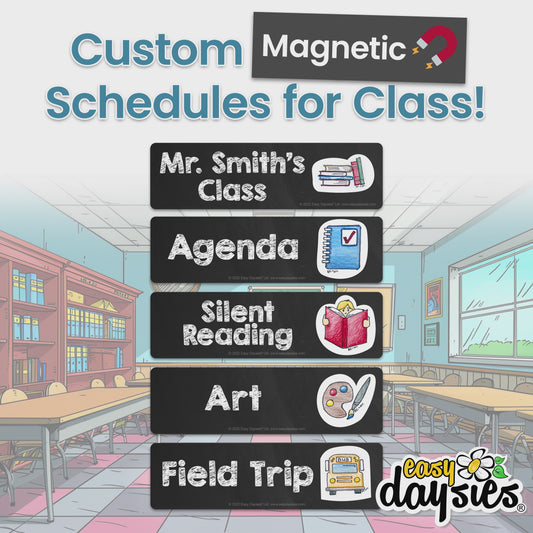 Customizable "Shape of the Day" Visual Classroom Schedules - MAGNETIC - $2 each