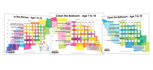 Chore charts kitchen bedroom bathroom