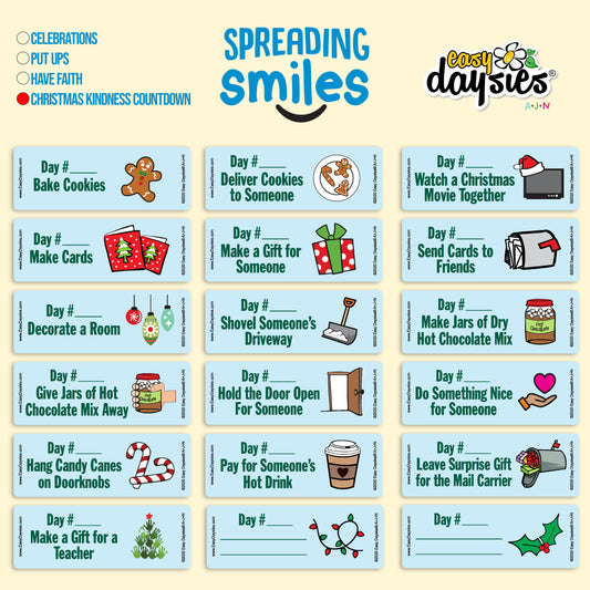 Spreading Smiles - Christmas Kindness Countdown - Back to School Sale!
